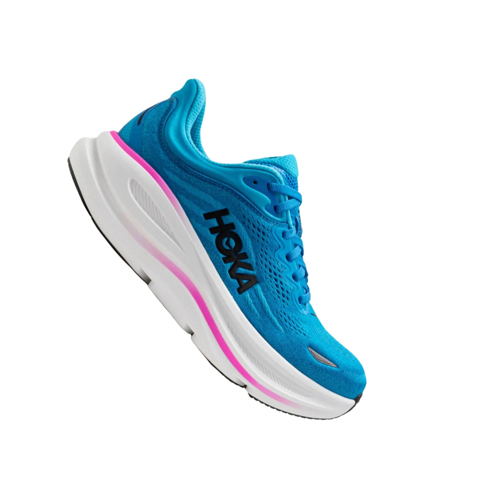 HOKA Women's Bondi 9 Running Shoes - Skyward Blue/Neon Fuchsia by Lenny's Shoe & Apparel