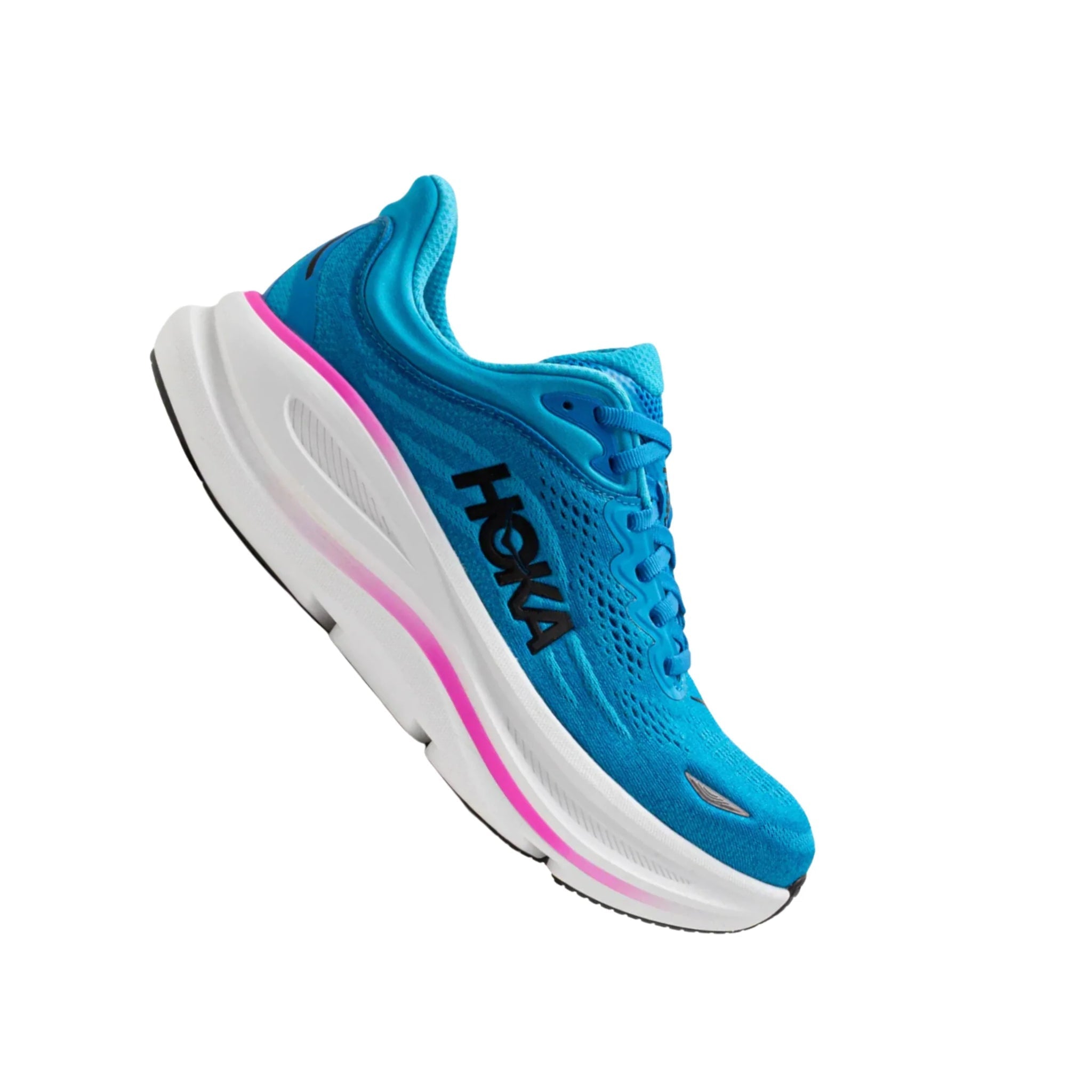 HOKA Women's Bondi 9 Running Shoes - Skyward Blue/Neon Fuchsia by Lenny's Shoe & Apparel