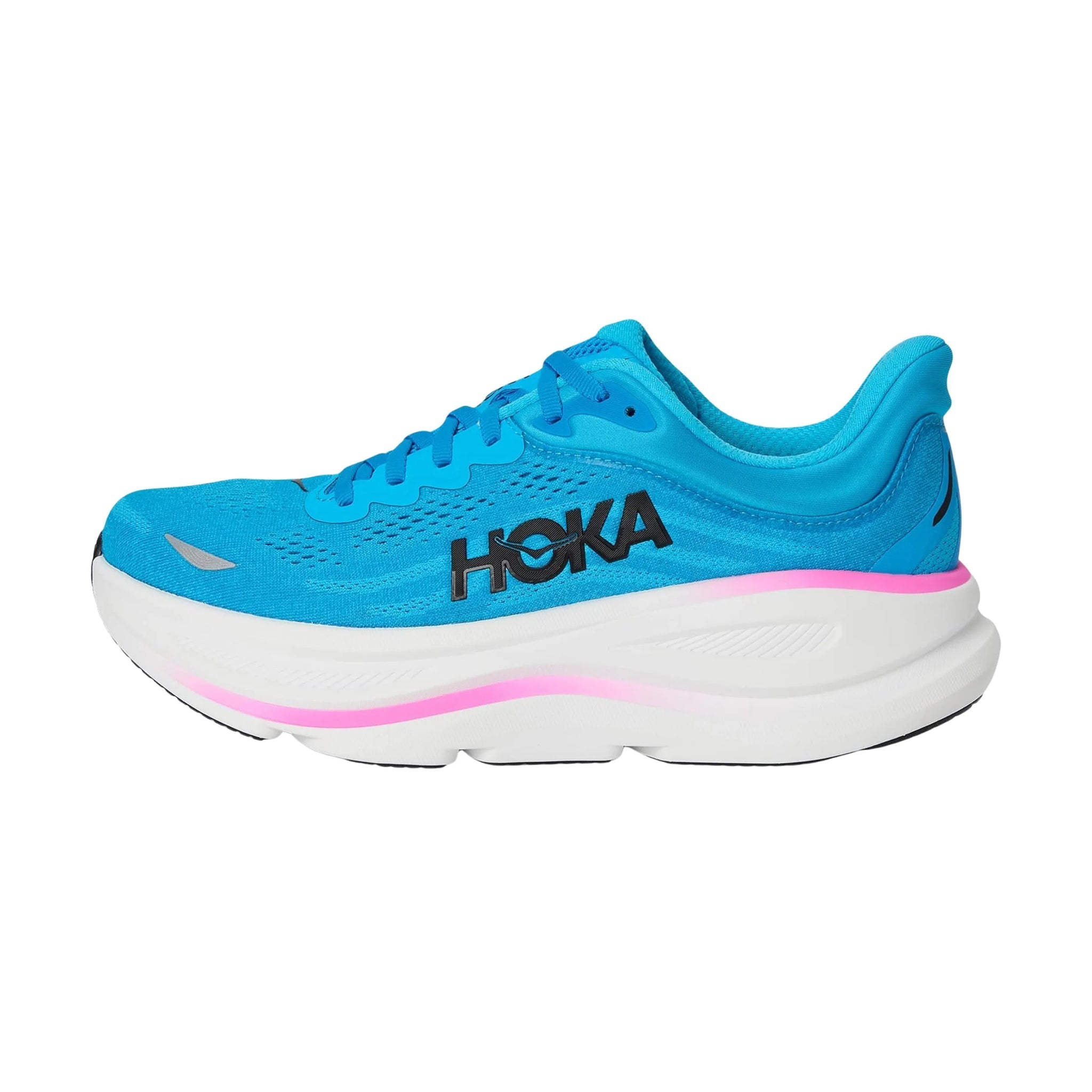 HOKA Women's Bondi 9 Running Shoes - Skyward Blue/Neon Fuchsia by Lenny's Shoe & Apparel