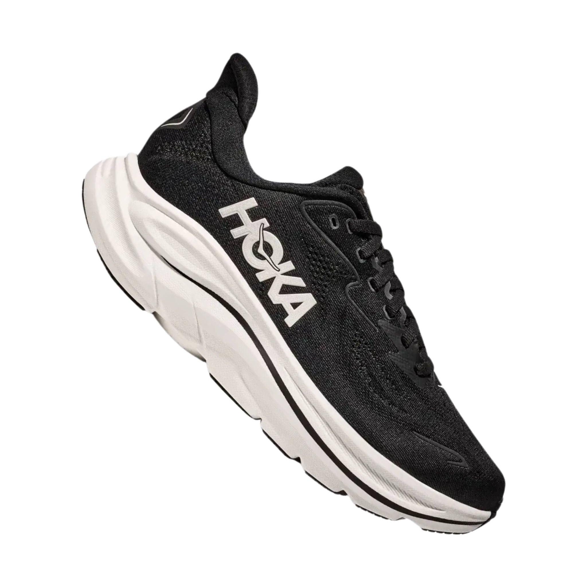 HOKA Women's Clifton 10 Running Shoes - Black/White by Lenny's Shoe & Apparel