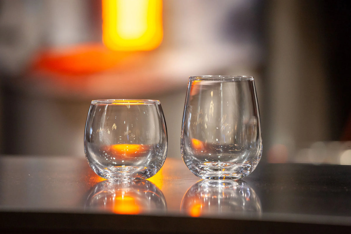 Tall Stemless Wine Glass