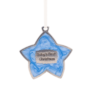 Baby’s First Christmas Ornament – Blue Star Keepsake