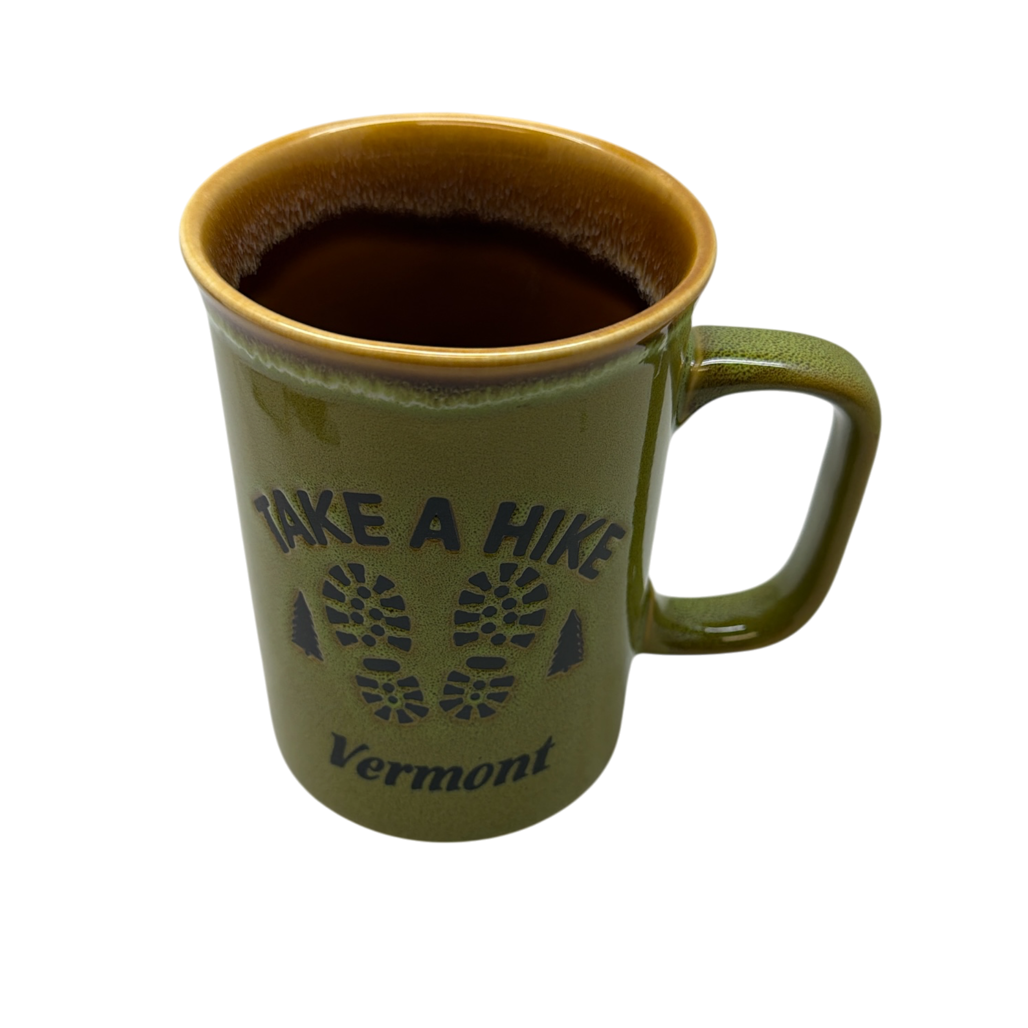 Take a Hike - Vermont - Drip Glaze Mug - Green