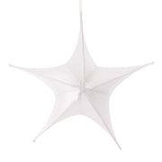 32 Inch Metalic Silk Foldable 3D Star - Silver