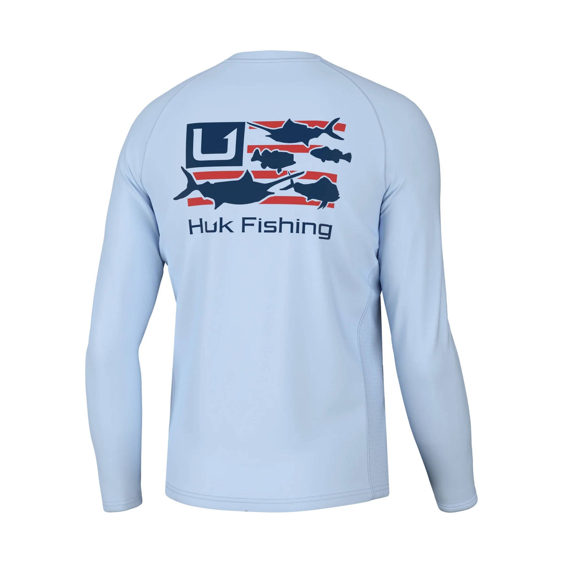 Huk Men's Trophy Flag Pursuit Performance Shirt - Ice Water by Lenny's Shoe & Apparel