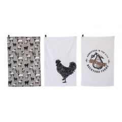 Tea Towel Cotton Farm 3 Styles (Sold Individually) by Homeportonline