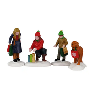 Festive Holiday Shoppers - 4 Piece Set