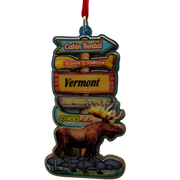 Vermont Moose Directions  Ornament