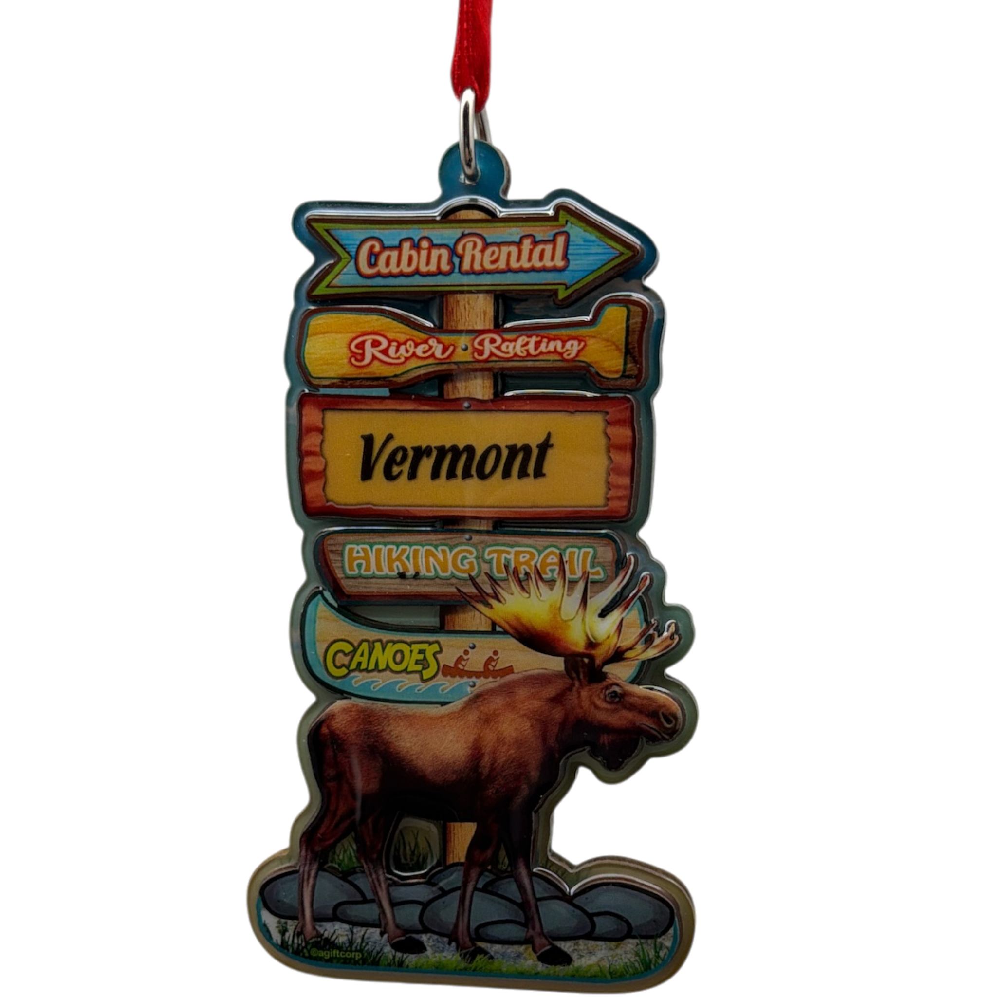 Vermont Moose Directions  Ornament