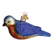 Western Bluebird  Glass Ornament