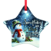 Snowflakes are Kisses from Heaven Ornament - A Touching Tribute