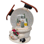 Lighted Spinning Snowman Water Globe Scene