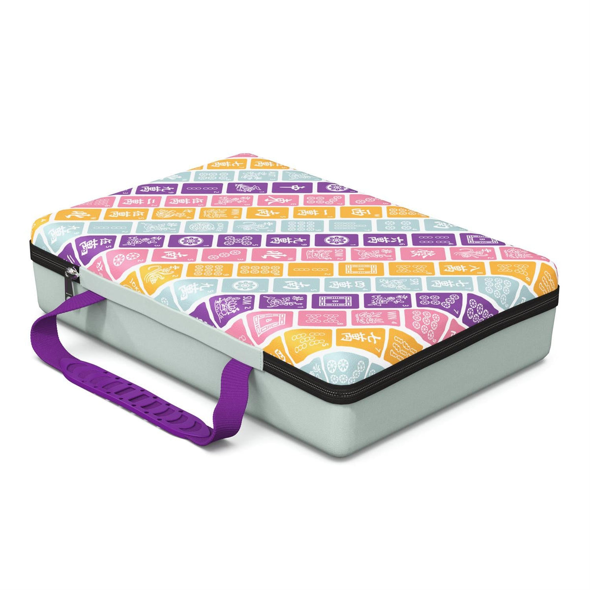 Mahjong Tile Set in Colorful Carrying Case