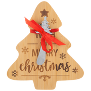 Evergreen Christmas Tree Serving Board with Spreader