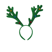 Green Glitzy Antler with Bells