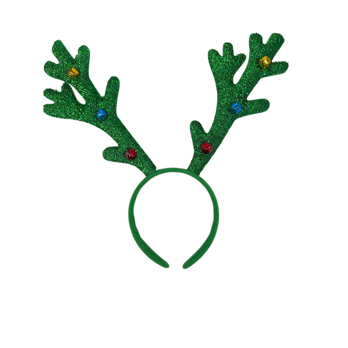 Green Glitzy Antler with Bells