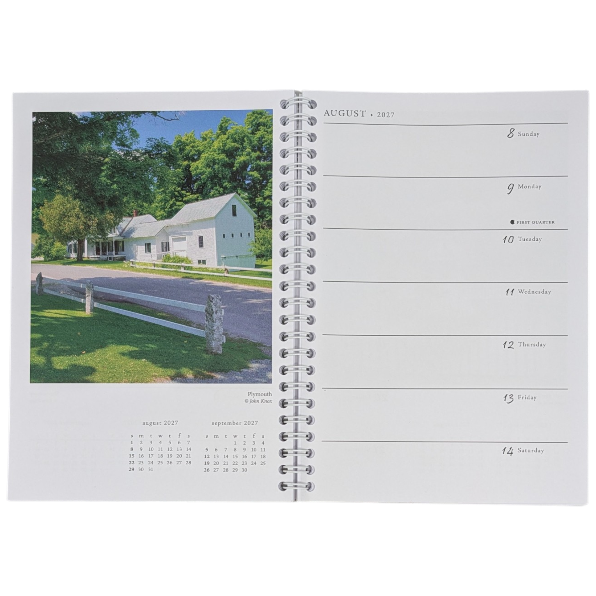 2027 Vermont Living Weekly Planner