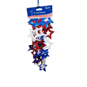 Patriotic Holgraphic Star Garland - 9 Feet