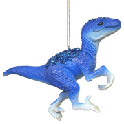 Blue Raptor Dinosaur Ornament