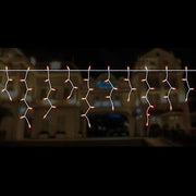70 Indoor/Outdoor Icicle Lights - Warm White - White Wire