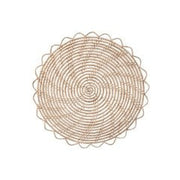Round Natural Woven Palm Placemat by Homeportonline