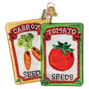 Garden Seeds Glass Ornament