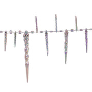 Crystal Clear Twisted Icicle Garland - 9 Foot
