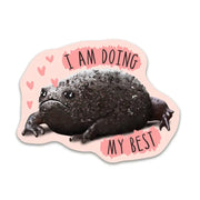 Black Rain Frog Sticker
