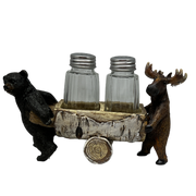 Bear And Moose Salt and Pepper Shaker Holder