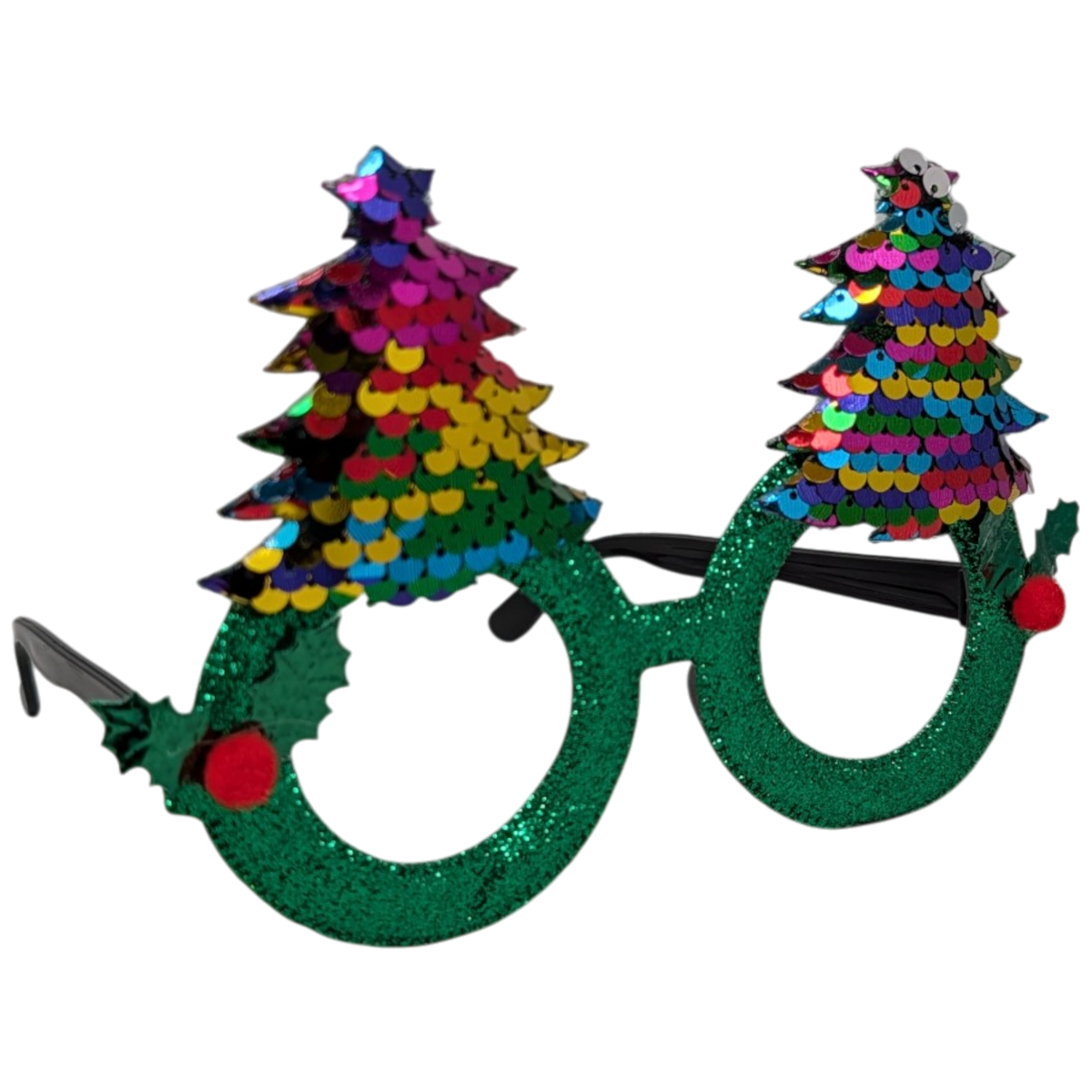 Sequin Christmas Tree Novelty Party Glasses