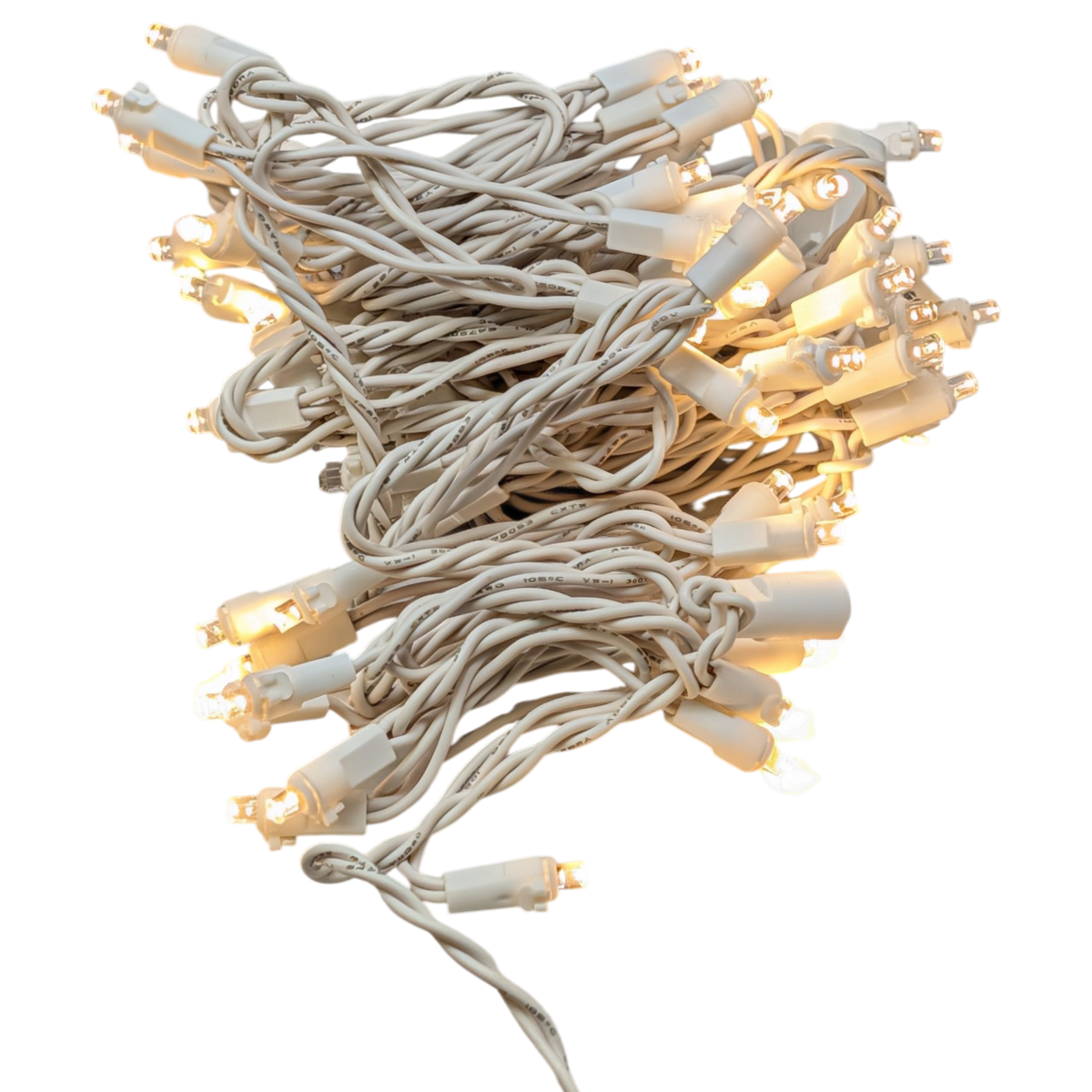 70 Indoor/Outdoor LED Icicle Lights - Warm White - White Wire