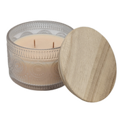 Glass Mug Candle with Wooden Lid - Sugar Cookie