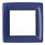 Grosgrain Border Paper Dinner Plates in Navy - 8 Per Package