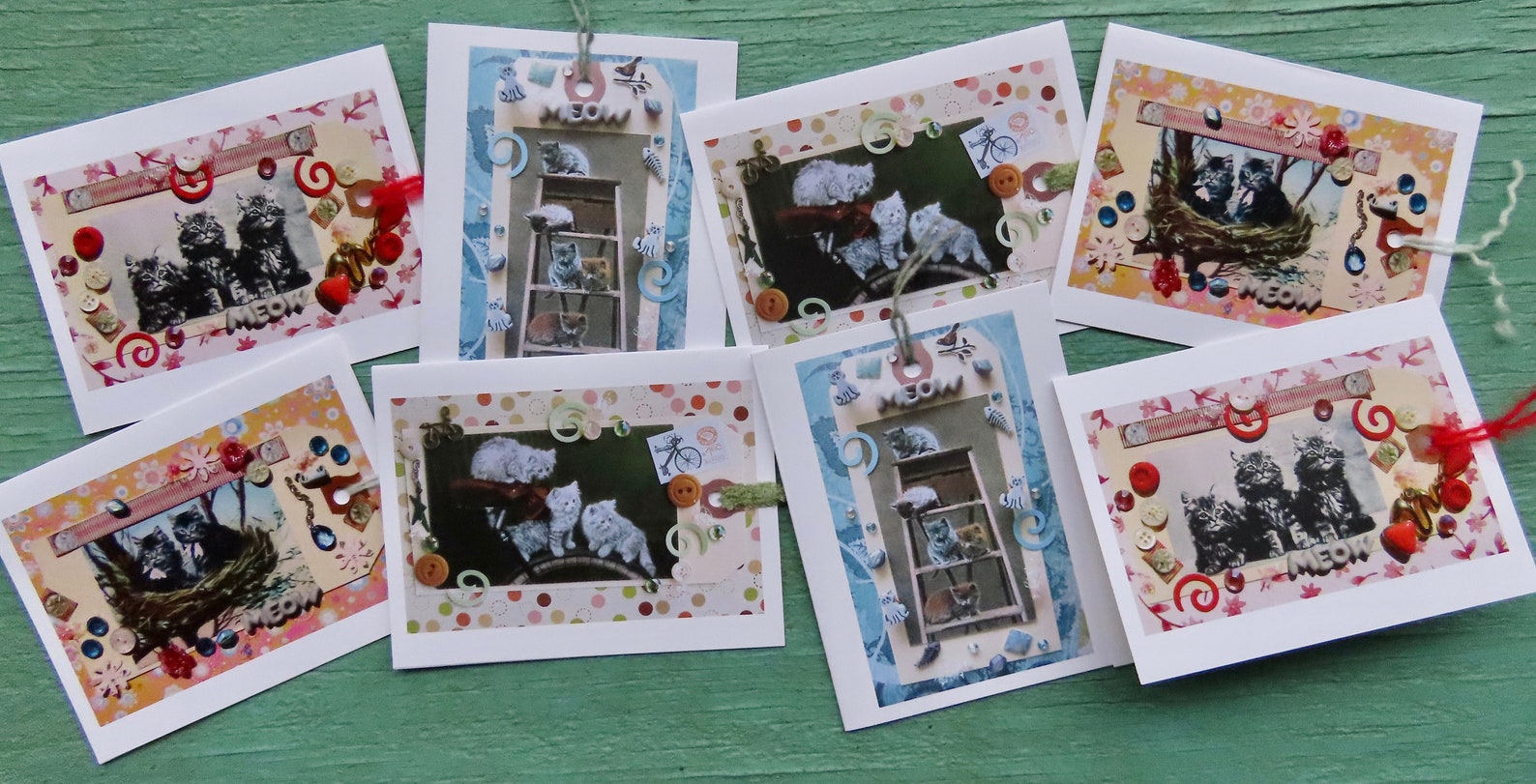 Greeting Cards, 10 Vermont greeting cards in each set - Cats & Dogs