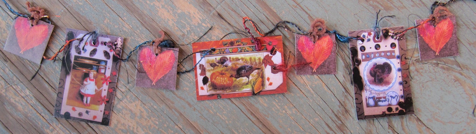 Mini Garlands, 2" x 3" - Thanksgiving