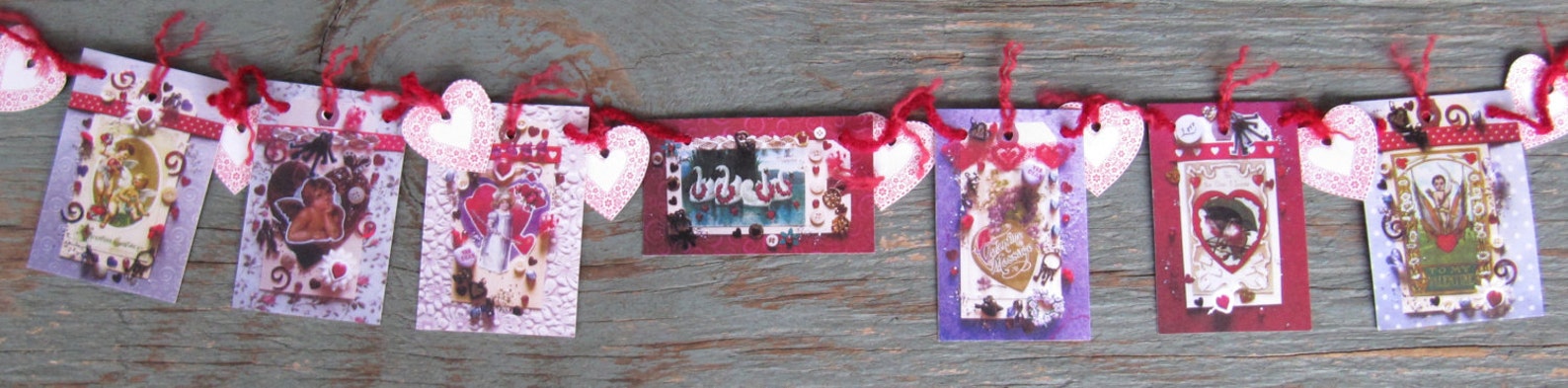 Mini Garlands, 2" x 3" - Valentines