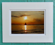 Matted Photos - Lighthouse Sunset
