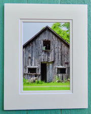 Matted Photos - Tired Barn