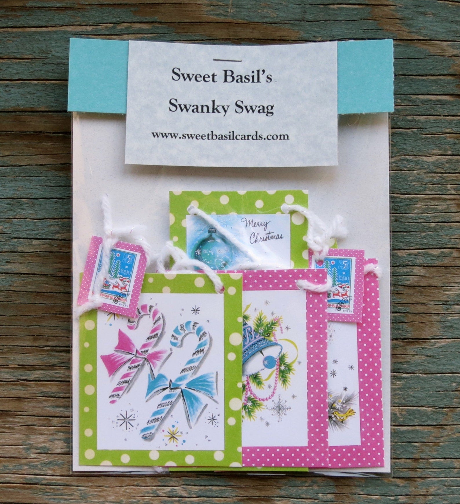 Mini Garlands, 2" x 3" - Retro Christmas