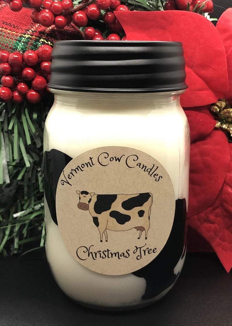 Vermont Cow Candles: Christmas Tree 16oz by SidePony Boutique