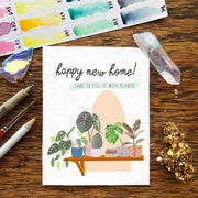 Happy New Home Plants Greeting Card