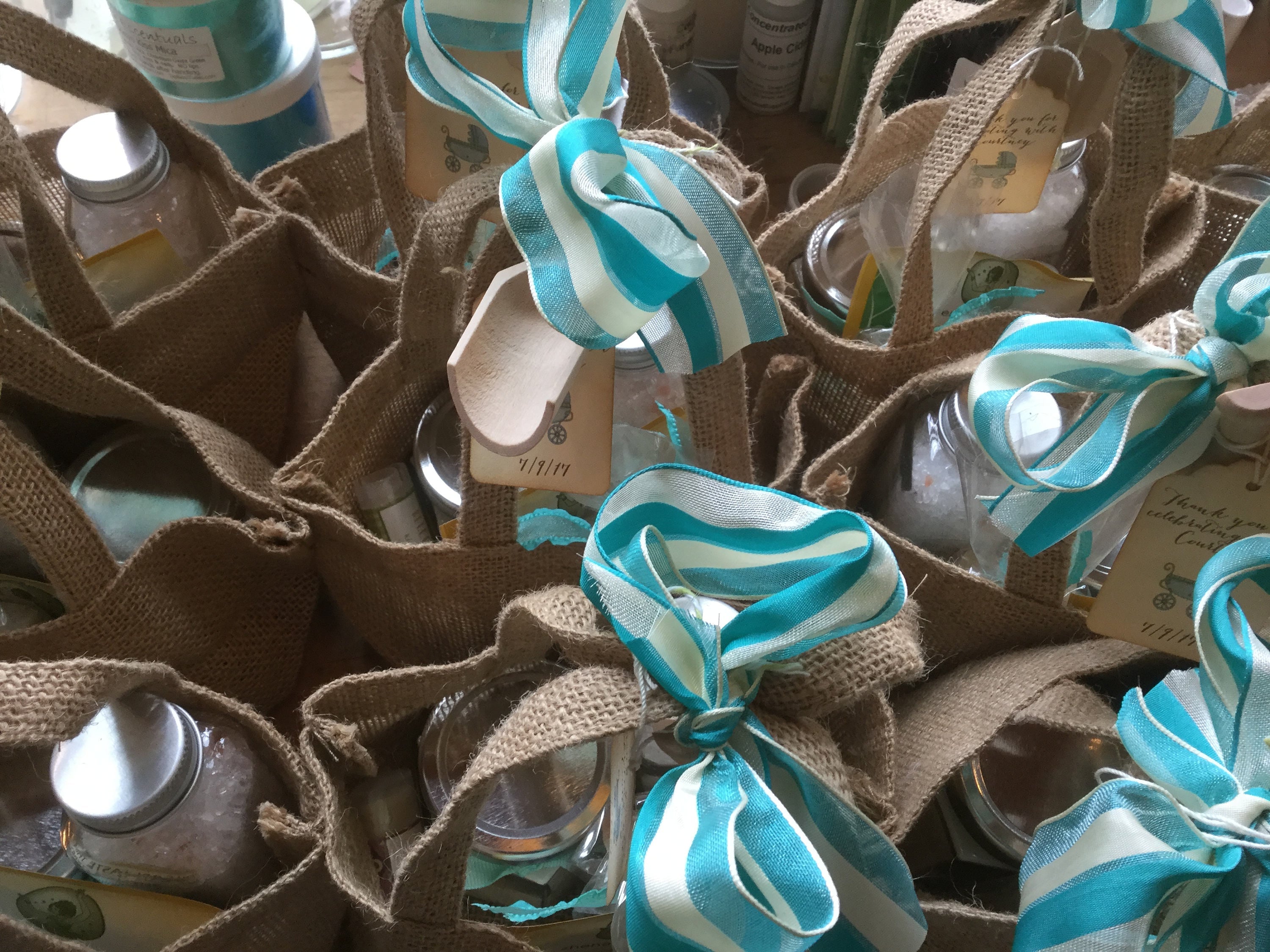 Pamper Me Spa Set with Mineral Bath, Soap, Candle and Tea -Artisan Soap and Bath Salts-Weddings-Bridal-Baby Showers-Belle Savon Vermont by Belle Savon Vermont
