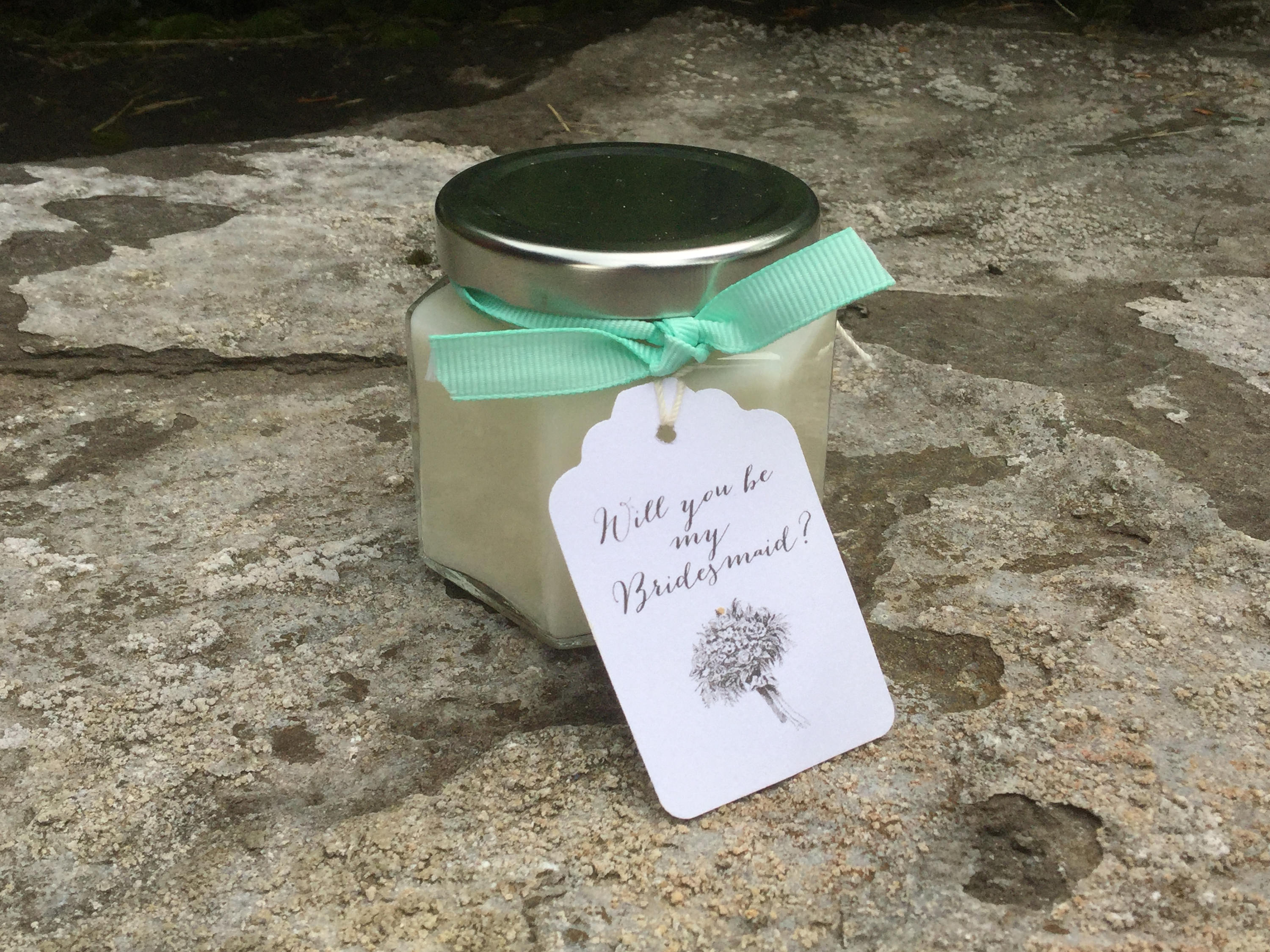 Candle Jar Favor 4oz-Bridesmaid Gift-Shower Favor-Wedding Favor by Belle Savon Vermont