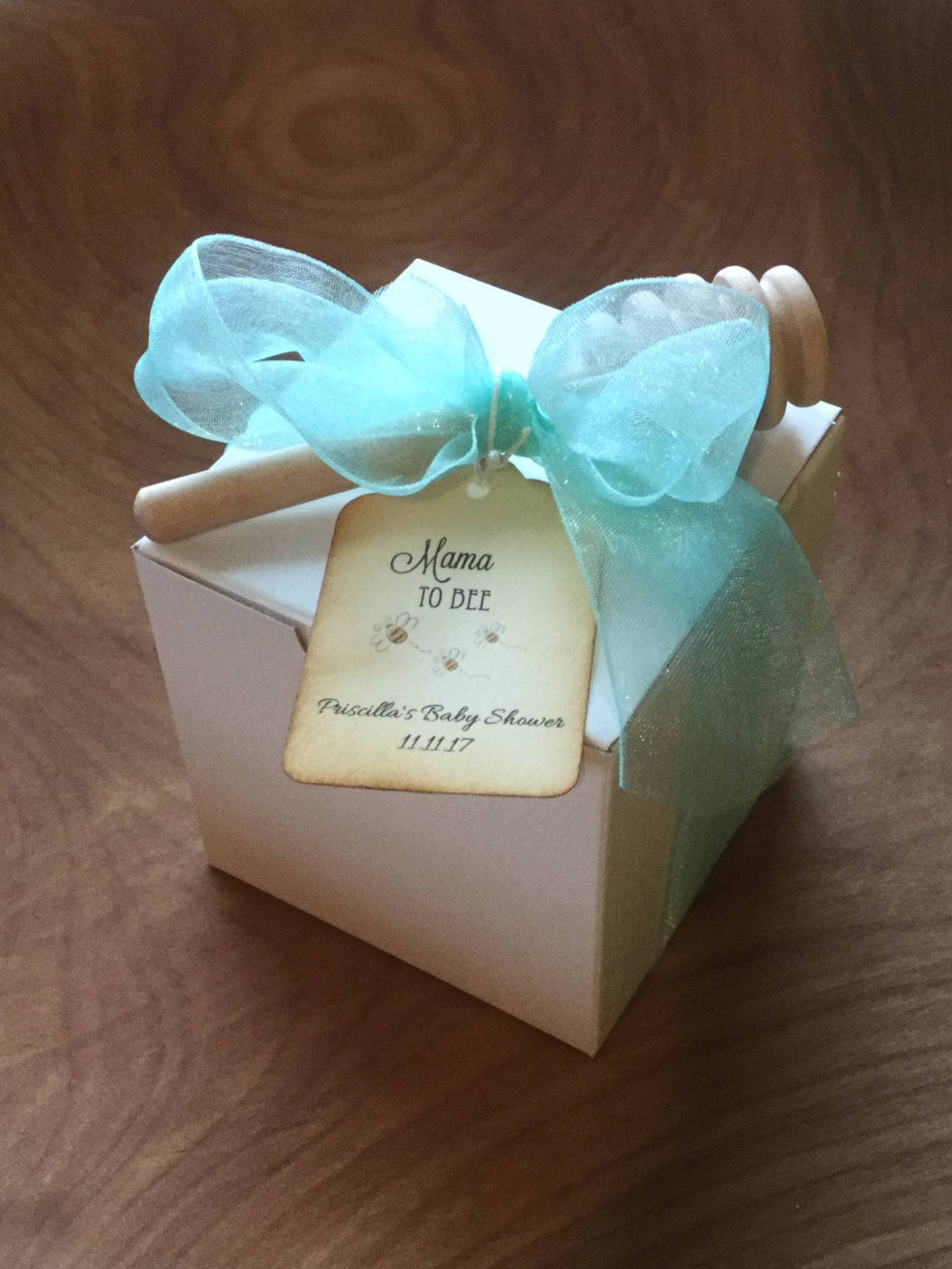 Tea Party Baby Shower - Tea & VT Honey Gift Box Favor-Wedding-Bridal Shower-Baby Shower-Belle Savon Vermont by Belle Savon Vermont