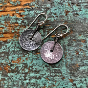 Silver Disc Earrings by jenkahnjewelry