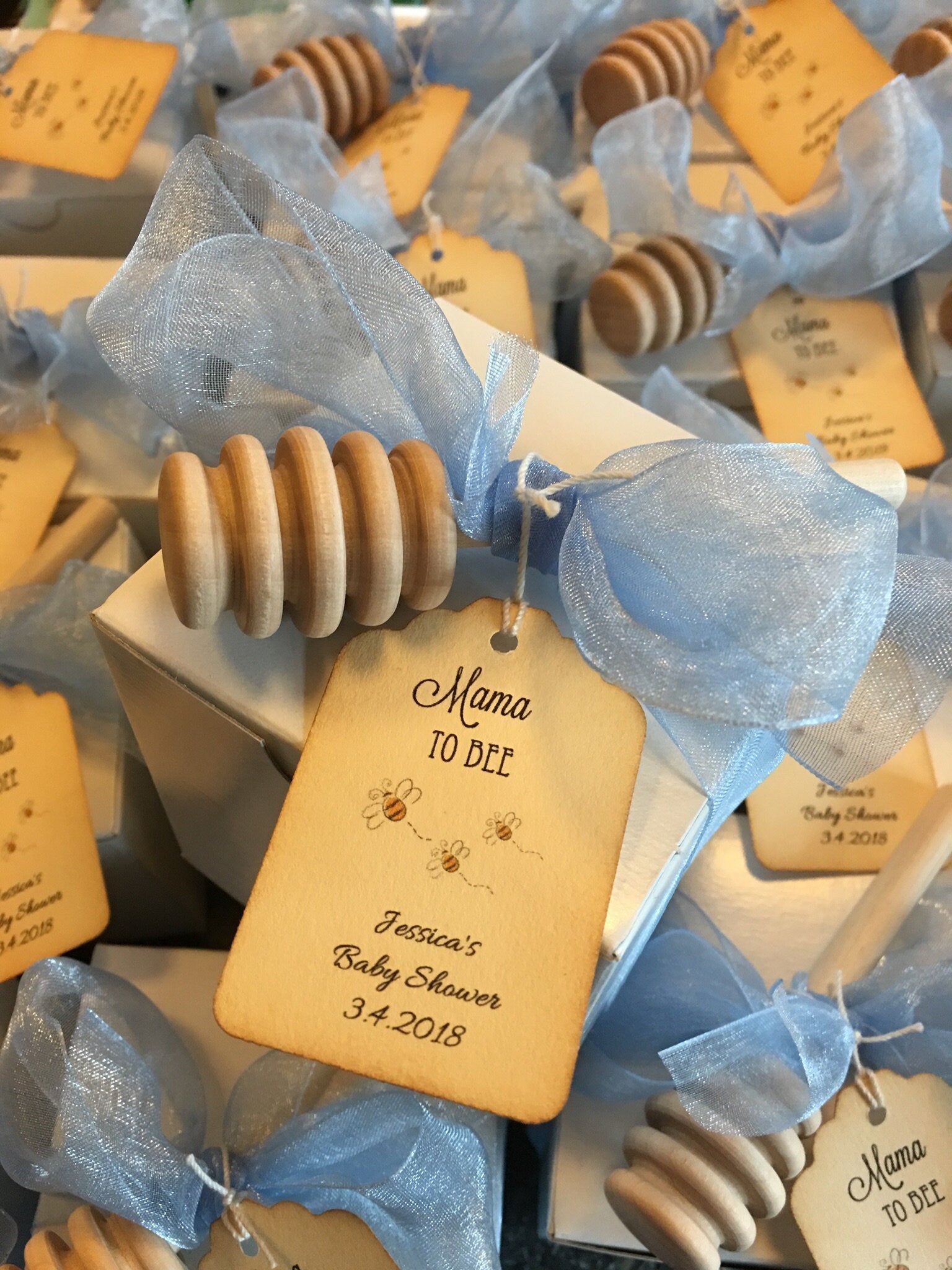 Tea Party Baby Shower - Tea & VT Honey Gift Box Favor-Wedding-Bridal Shower-Baby Shower-Belle Savon Vermont by Belle Savon Vermont