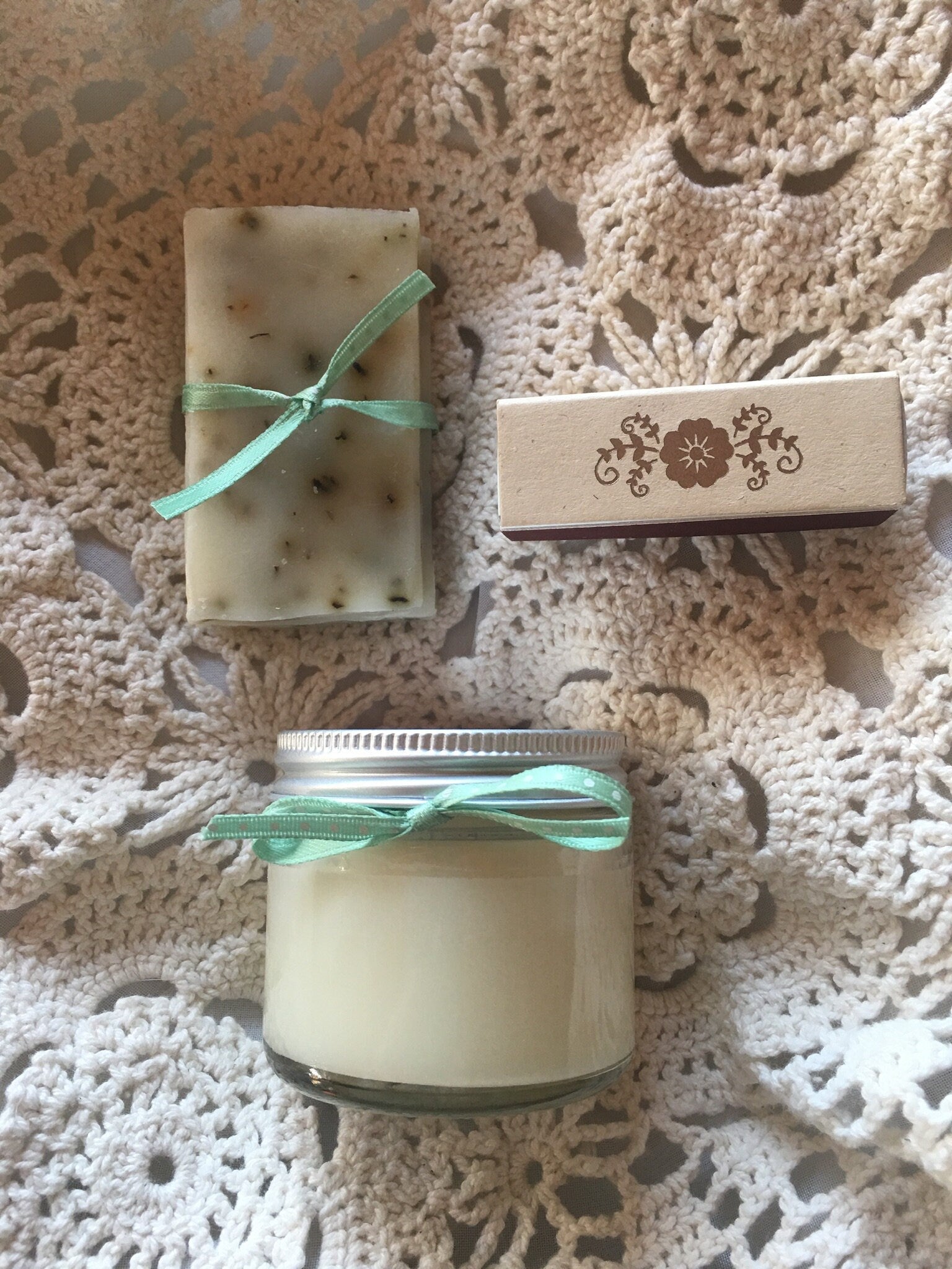Artisan Soap and Soy Candle Gift Set in Vermont Wooden Box -Bridal Party-Hostess Gift by Belle Savon Vermont