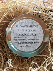 Feel Better Chest Rub 100% Natural- 1oz Travel Size and 2oz Tin-Belle Savon Vermont by Belle Savon Vermont