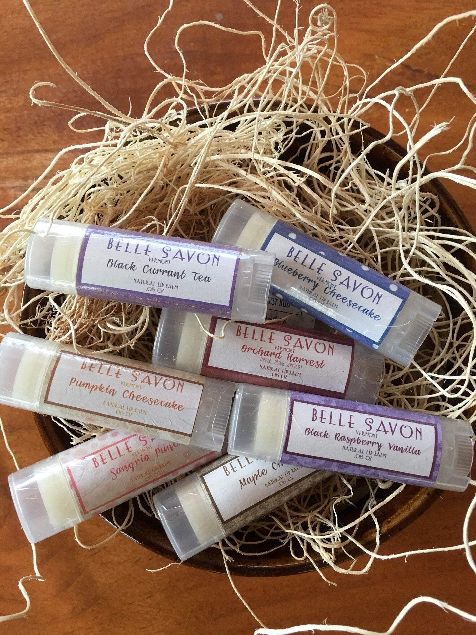 All Natural Lip Balm- Favors or Gifts by Belle Savon Vermont