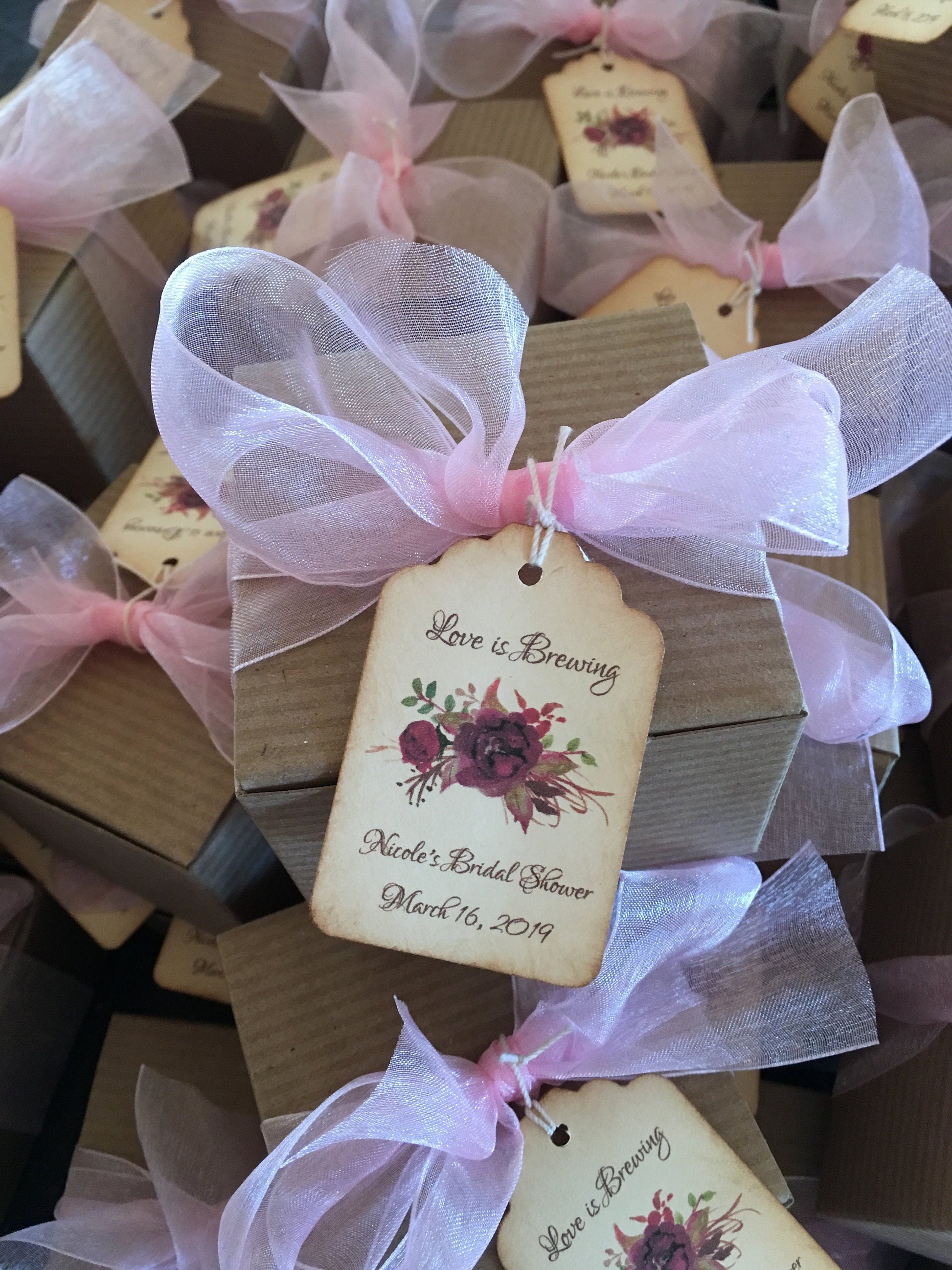 Tea Party Favor-Organic Sugar & Tea -Single Set - Wedding-Bridal Shower-Baby Shower-Belle Savon Vermont by Belle Savon Vermont